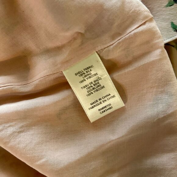 Rebecca Taylor Silk Midi-Length Dress with Pockets Tea Rose Pink | 6 - Picture 8 of 8